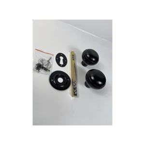 Rim Lock Door Knobs - 125x45x45mm - Black Finish