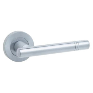 IRONMONGERY SOLUTIONS Bathroom Pack of Door Handle,Bathroom Locks, Turns & Releases & Hinges - Pack of Door Handle in Satin Chrome Finish