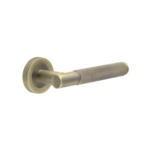 IRONMONGERY SOLUTIONS Latch Pack of Door Handle, Tubular Latch & Hinges - Pack of Door Handle in Antique Brass Finish