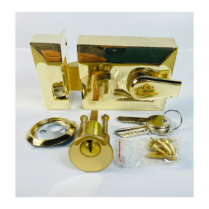 Rim Cylinder Night Latch - 60X90X22mm - Polished Brass Finish