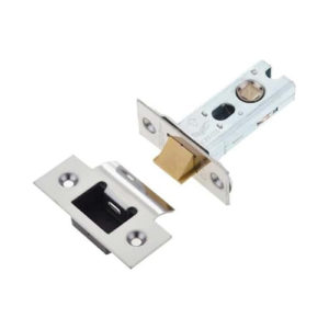 IRONMONGERY SOLUTIONS Latch Pack of Door Handle, Tubular Latch & Hinges - Pack of Door Handle in Polished Chrome Finish