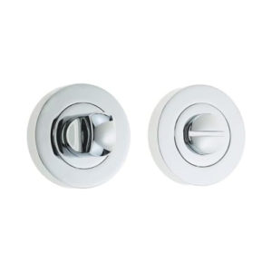 IRONMONGERY SOLUTIONS Bathroom Pack of Door Handle,Turns & Releases & Hinges - Pack of Door Handle in Polished Chrome Finish