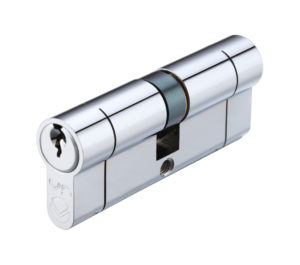 Precision Euro Profile British Standard 5 Pin Double Cylinders (Various Sizes), Polished Chrome
