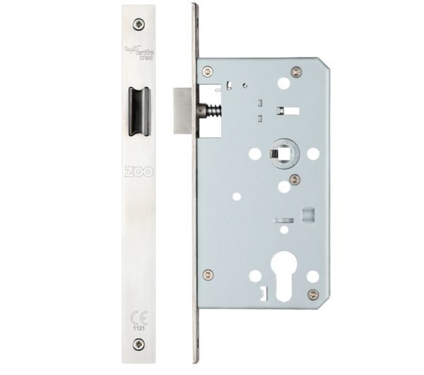 72mm c/c DIN Latch (Square Or Radius Profile), Polished Stainless Steel