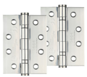 4 Inch Grade 13 Ball Bearing Hinge, Polished Stainless Steel (sold in pairs)