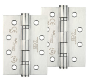 4 Inch Grade 13 Ball Bearing Hinge, Satin Stainless Steel (sold in pairs)