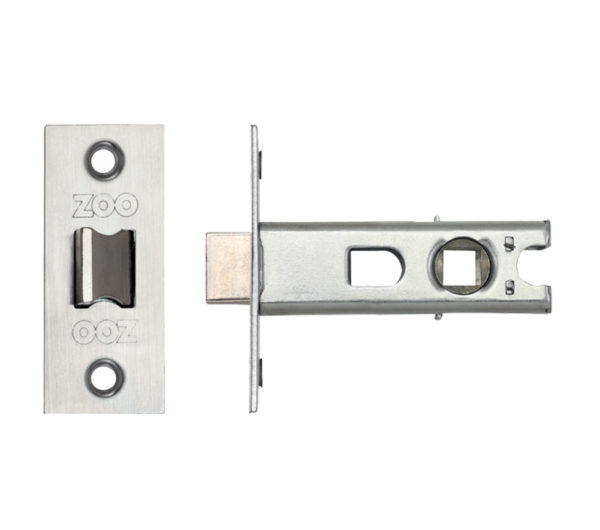 Contract Sprung Tubular Latches (Bolt Through) - Satin Stainless Steel