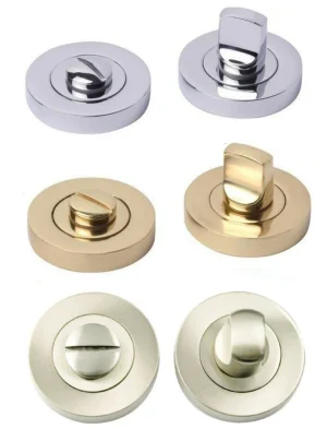 Turn and Release Bathroom Lock - 168x40mm - Multiple Finishes