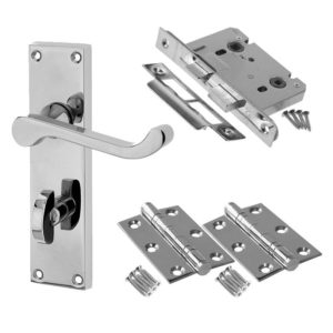 Victorian Scroll Door Handle Pack - Polished Chrome