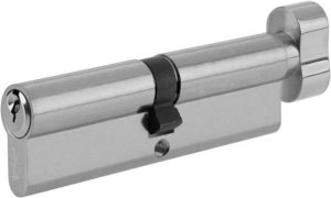 Yale P-ET3030-SNP Euro Thumbturn Cylinder, 3 Keys Supplied, Standard Security, Visi Packed, Suitable for All Door Types, 30:10:30 (70 mm), Nickel Finish