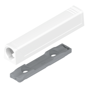 BLUM 956A1201.SW TIP-ON long version adapter plate for doors, straight (20/32 mm), silk white