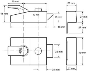 P84 Standard Nightlatch