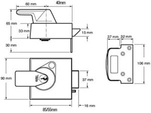 PBS2 Max Security BS3621:2007 Nightlatch