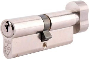 Yale PKMT3030-NP - KM Superior 1 Star Euro Cylinder Lock - Thumb Turn - 30/30 (70mm) / 30:10:30 - Nickel Finish - High Security - 2 Cylinders