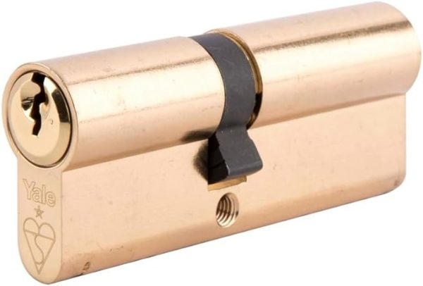 Yale Anti-Bump Euro Cylinder Polished Brass 35/40 (75mm Overall) Lock - with 0 Extra Keys (3 Total) - kitemark high Security British Standard BS EN 1303:2005 Lock.