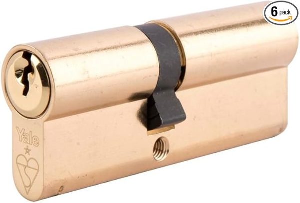 Yale Locks Euro Double Cylinder Kitemark 30 x 30 (70mm) Polished Brass Visi