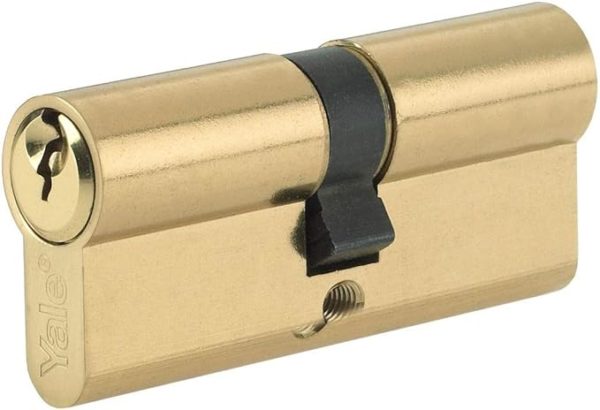 Yale P-ED3535-PB Euro Double Cylinder, 3 Keys Supplied, Standard Security, Visi Packed, Suitable for All Door Types, Brass Finish, 35:10:35 (80 mm)