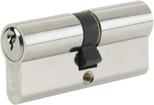 Yale P-ED4045-SNP Euro Double Cylinder, 3 Keys Supplied, Standard Security, Visi Packed, Suitable for All Door Types, 40:10:45 (95 mm), Nickel Finish