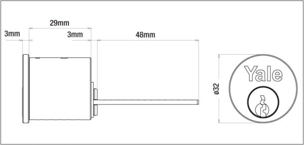 1109 Master Keyed Cylinder "VAUN"