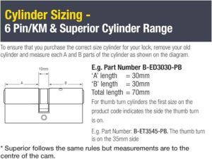 Yale P-ED4045-PB - Euro Cylinder Lock - 40/45 (95mm) / 40:10:45 - Brass Finish - Standard Security