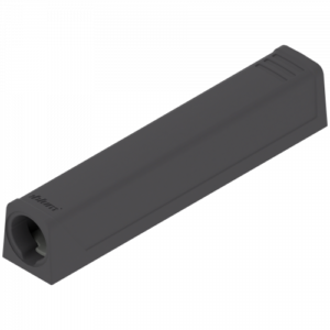 BLUM 956A1201.BL TIP-ON long version adapter plate for doors, straight (20/32 mm), terra black
