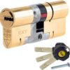 Yale P-YS3-3535B Anti-Snap 3 Star Euro Double Cylinder, High Security, 35:35 (70mm), Brass Finish