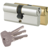 Yale P-ED4550-PB Euro Double Cylinder, 3 Keys Supplied, Standard Security, Boxed, Suitable for All Door Types, Brass Finish, 45:10:50 (105 mm)