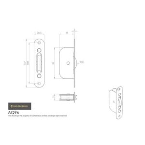 Carlisle Brass AQ96CP Heavy Duty Axle Pulley No 6 Radius Chrome Plated Forend Brass Wheel 127mm x 28mm Polished Chrome