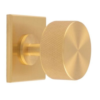 Carlisle Brass BP703SB40SB Knurled Radio Knob on Backplate 40mm Satin Brass