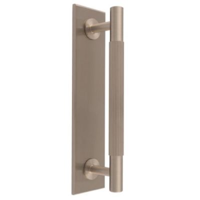 Carlisle Brass BP710BSN168SN Lines Pull Handles on backplate 168mm Satin Nickel