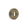 Burlington Standard Keyway Escutcheons Stepped Rose Antique Brass