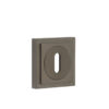 Burlington Standard Keyway Escutcheons Square Stepped Rose Dark Bronze