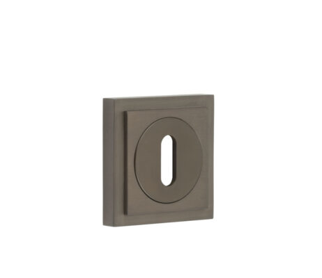 Burlington Standard Keyway Escutcheons Square Stepped Rose Dark Bronze