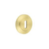 Burlington Standard Keyway Escutcheons Chamfered Rose Satin Brass