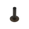 Burlington Knurled Wall Mounted Doorstops Chamfered Rose Dark Bronze