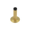 Burlington Knurled Wall Mounted Doorstops Chamfered Rose Satin Brass