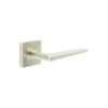 Mayfair Door Handle on Square Plain Rose Satin Nickel