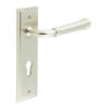 Highgate Door Handle Din Euro Backplate Satin Nickel