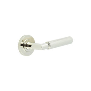 Piccadilly Door Handle on Plain Rose Polished Nickel