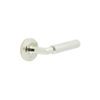 Piccadilly Door Handle on Chamfered Rose Polished Nickel