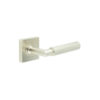 Piccadilly Door Handle on Square Plain Rose Satin Nickel