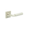 Piccadilly Door Handle on Square Stepped Satin Nickel