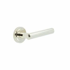 Richmond Door Handles Stepped Rose Polished Nickel