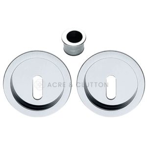 Acre & Clutton Sliding Door Flush Pull Handle Set Key Profile 57mm Polished Chrome