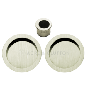 Acre & Clutton CFP057SN Sliding Door Flush Pull Handle Set 57mm - Satin Nickel