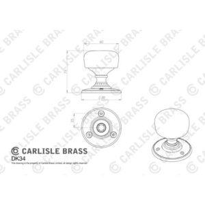 Carlisle Brass DK34MCMB Delamain Porcelain Knob Midnight Crackle 55mm Midnight Crackle / Matt Black