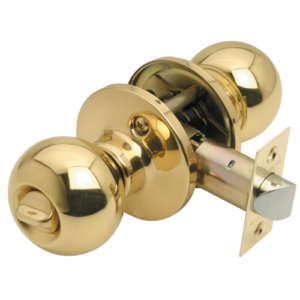 Bala Privacy/Bathroom Door knob Set - Polished Brass