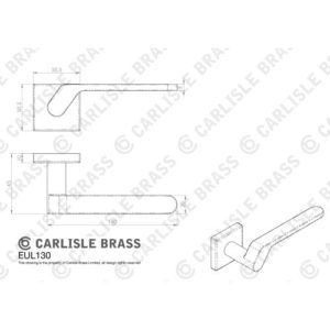 Carlisle Brass Pendio Door Handle On Concealed Square Rose - Satin Chrome EUL130SC