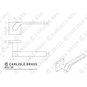 Carlisle Brass Pendio Door Handle On Concealed Square Rose - Polished Chrome EUL130CP