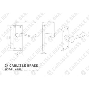 Carlisle Brass GK002EB/INTB Contract Victorian Scroll Latch Pack Electro Brassed